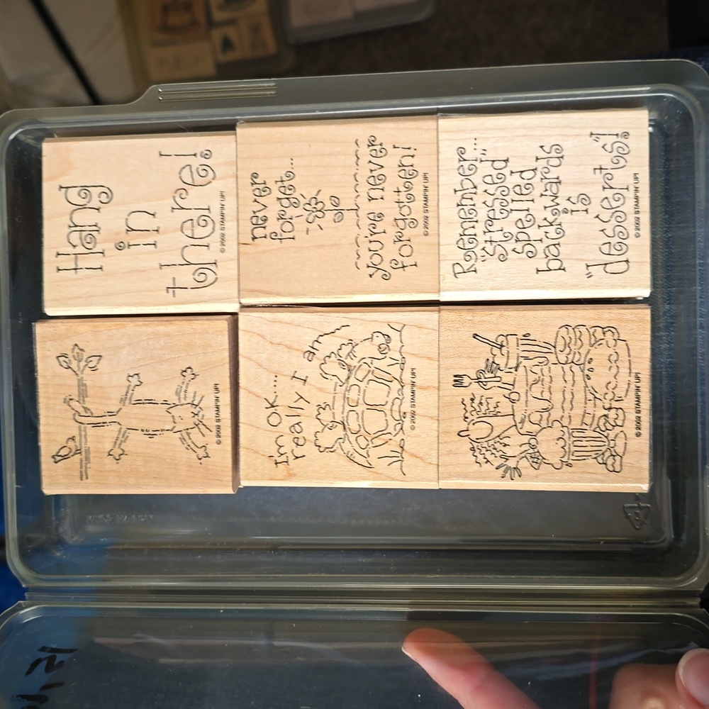 Stampin up! Hang in there Wooden stamp set